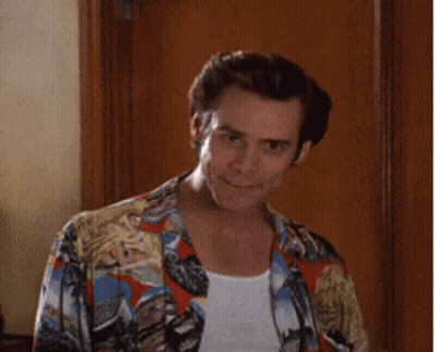 Man in Hawaiian Shirt Screaming Aaa