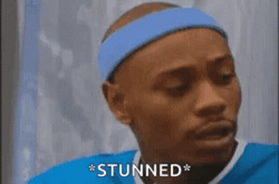 Man In Headband And Blue Jersey Stunned GIF