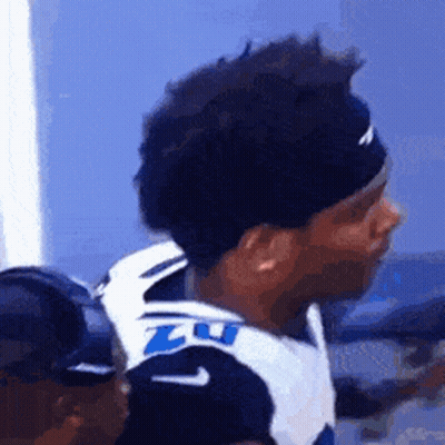 Man In Headband And Number 7 Jersey GIF