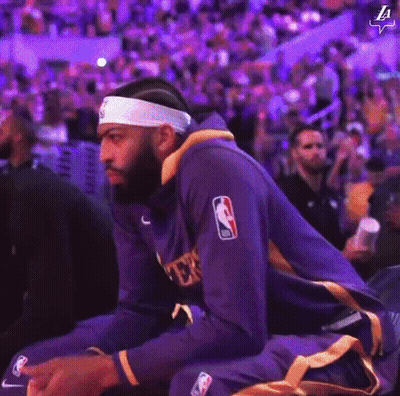 Man In Headband Watching Basketball Game GIF