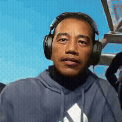 Man In Headphones And Adidas Hoodie GIF
