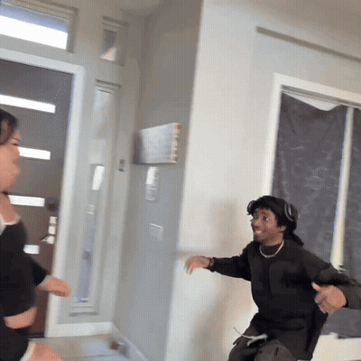 Man In Headphones And Adidas Sweatshirt GIF