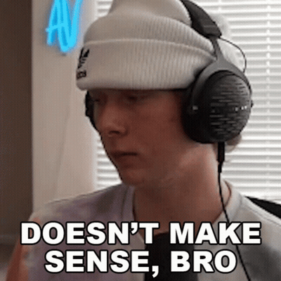 Man In Headphones And Beanie Making Funny Face GIF