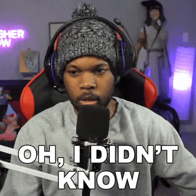 Man In Headphones And Beanie Saying Oh I Didn't Know GIF