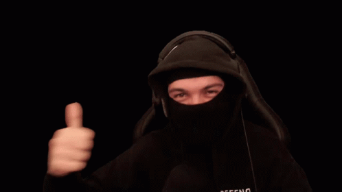 Man In Headphones And Black Defend Hoodie Thumbs Up GIF