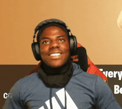 Man In Headphones And Blue Adidas Shirt GIF