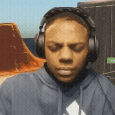 Man In Headphones And Blue Hoodie With Number 19 GIF