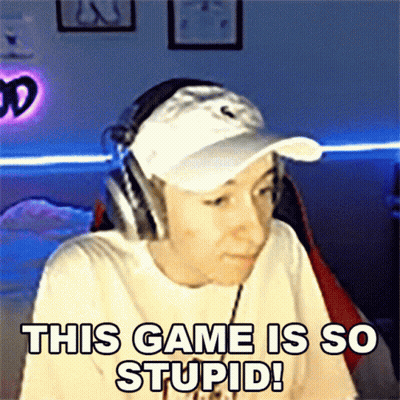 Man In Headphones And Cap Saying This Game Is So Stupid GIF