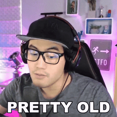 Man In Headphones And Glasses Saying Pretty Old GIF