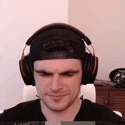Man In Headphones And Hat Making Face GIF