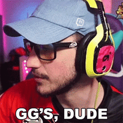 Man In Headphones And Hat Saying Gg's Dude GIF