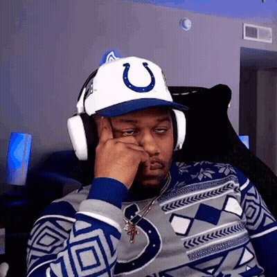 Man In Headphones And Hat With Horseshoe GIF