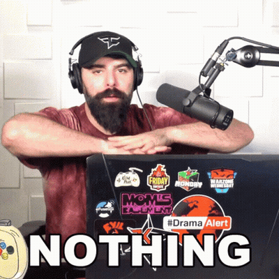 Man In Headphones And Hat With Star Saying Nothing GIF