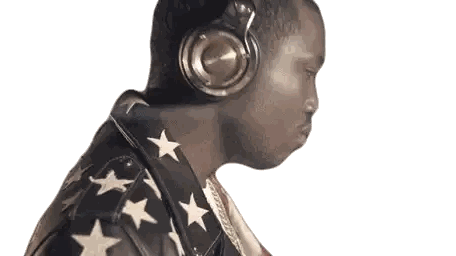 Man In Headphones And Leather Jacket Sticker