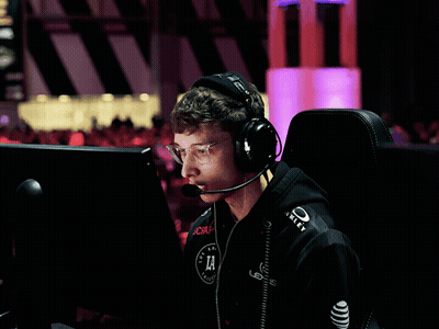 Man In Headphones And Lexus Sweatshirt Looking At Screen GIF