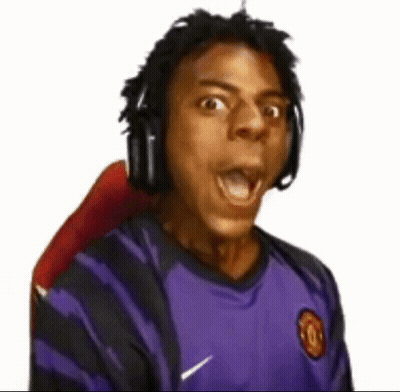 Man In Headphones And Purple Shirt Making A Face GIF