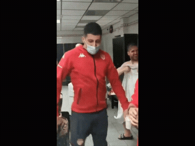 Man In Headphones And Woman Raising Hands GIF