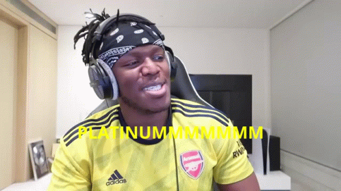 Man In Headphones And Yellow Adidas Shirt Smiling GIF