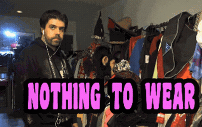 Man In Headphones At Closet Nothing To Wear GIF
