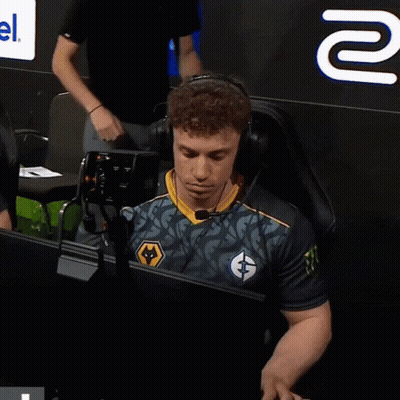 Man In Headphones At Computer GIF