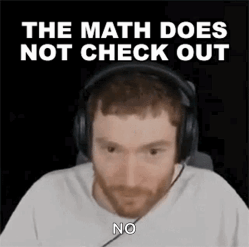Man In Headphones At Computer Saying The Math Does Not Check Out No GIF