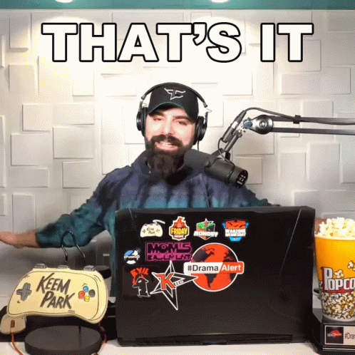 Man In Headphones At Microphone That's It GIF