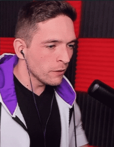 Man In Headphones At Recording Studio GIF