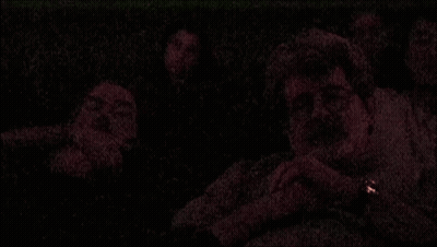 Man In Headphones Dancing In Line GIF