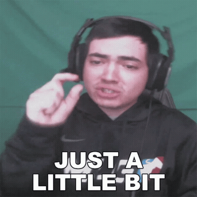 Man In Headphones Funny Face Saying Just A Little Bit GIF