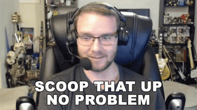 Man In Headphones Glasses Scoop That Up No Problem GIF
