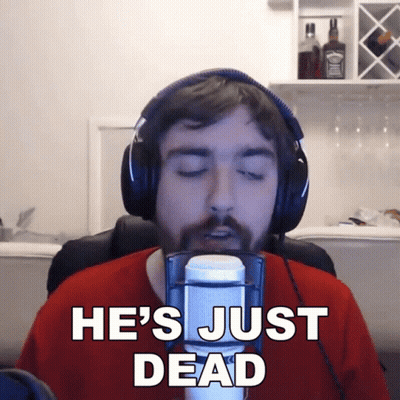 Man In Headphones He's Just Dead GIF