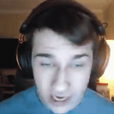 Man In Headphones Making Funny Face GIF