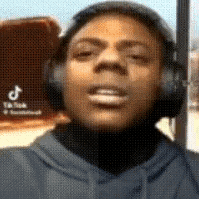 Man In Headphones Making Funny Face GIF