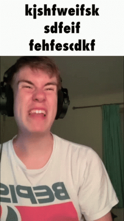 Man In Headphones Making Funny Face GIF