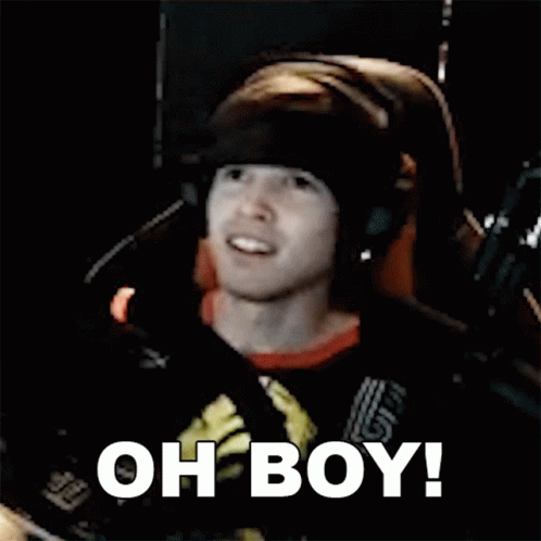 Man In Headphones Making Funny Face Says Oh Boy GIF