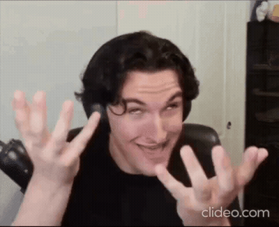 Man In Headphones Making Funny Face With Hands Outstretched GIF
