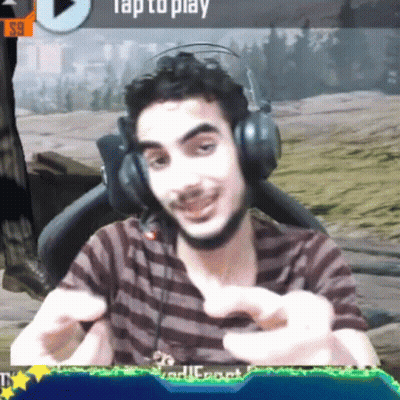 Man In Headphones Playing Video Game GIF