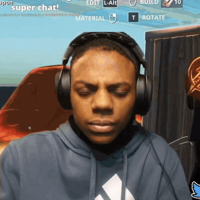 Man In Headphones Playing Video Game Saying Super Chat GIF