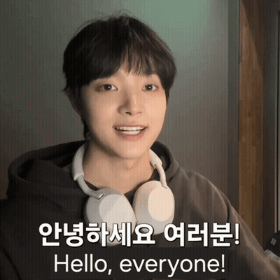Man In Headphones Saying Hello Everyone GIF