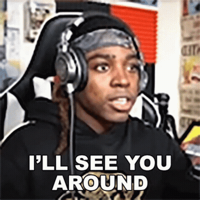 Man In Headphones Saying I'll See You Around GIF