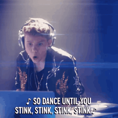 Man In Headphones Saying So Dance Until You Stink GIF