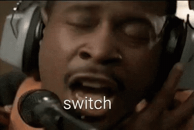 Man In Headphones Saying Switch Into Microphone GIF