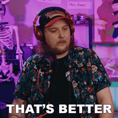 Man In Headphones Saying That's Better GIF