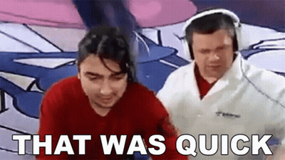 Man In Headphones Saying That Was Quick GIF