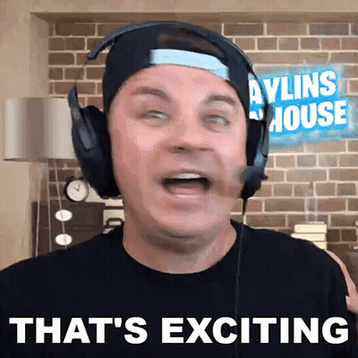 Man In Headphones Saying Thats Exciting At Aylins House GIF