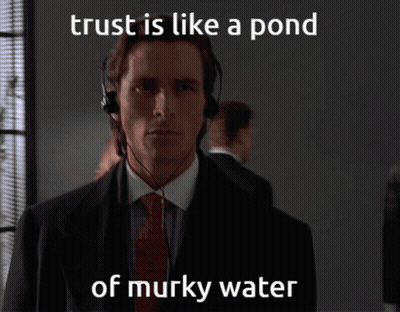 Man In Headphones Saying Trust Is Like A Pond GIF