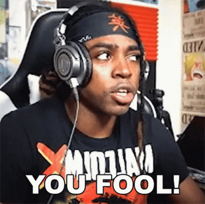 Man In Headphones Saying You Fool GIF
