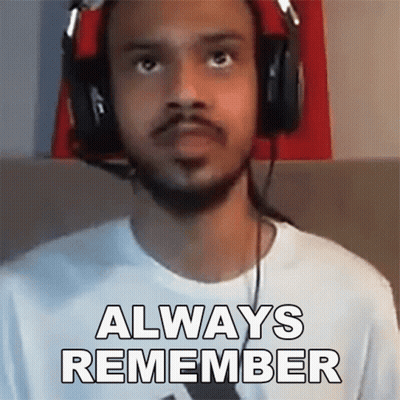 Man in Headphones Says Always Remember