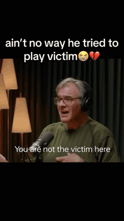 Man In Headphones Says You Are Not The Victim Here GIF