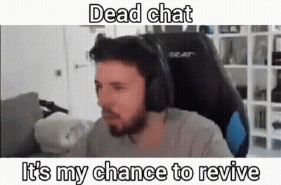 Man In Headphones Sitting Dead Chat It's My Chance To Revive GIF